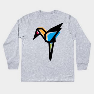 Rainbow Anigami Crane Kids Long Sleeve T-Shirt